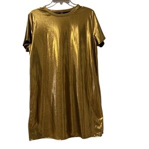Renee C. Gold T-shirt style dress - L